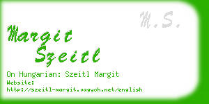 margit szeitl business card